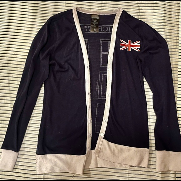 Her Universe Dark Navy Blue Doctor Who TARDIS Cardigan - Picture 2 of 3